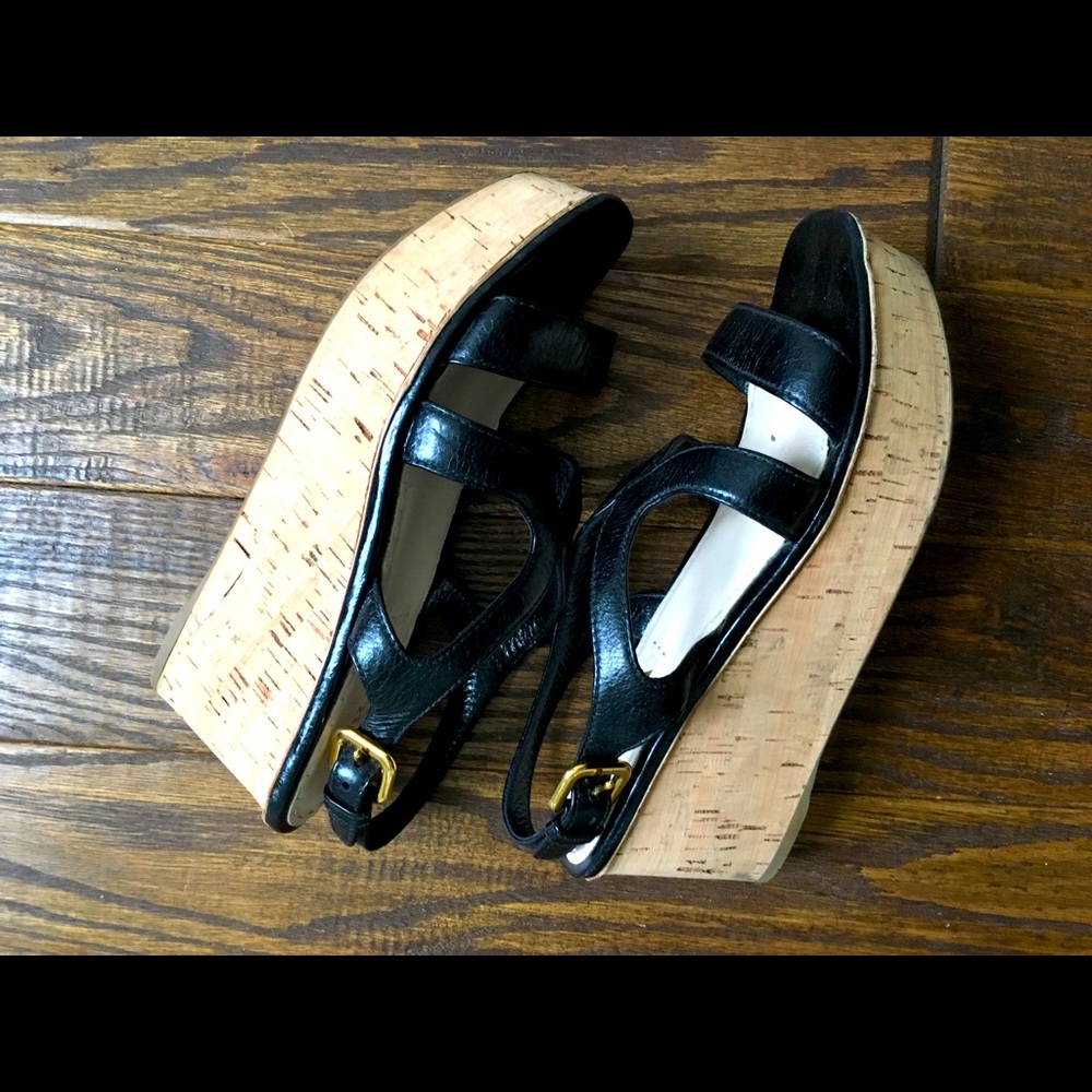 Prada Black Leather Sandal